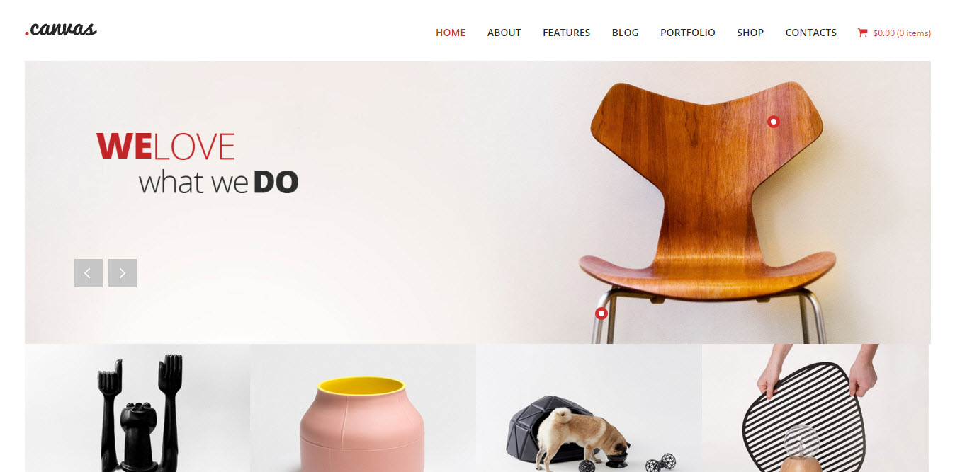 7. Canvas Interior & Furniture Portfolio WP Theme