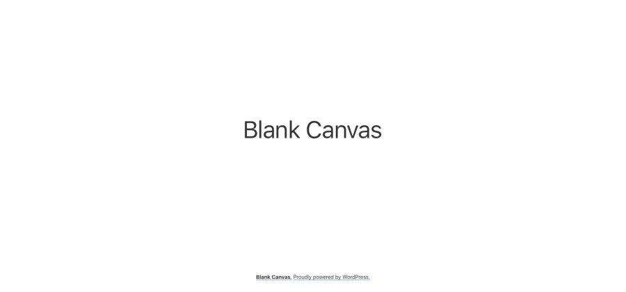 Blank Canvas Theme Screenshot