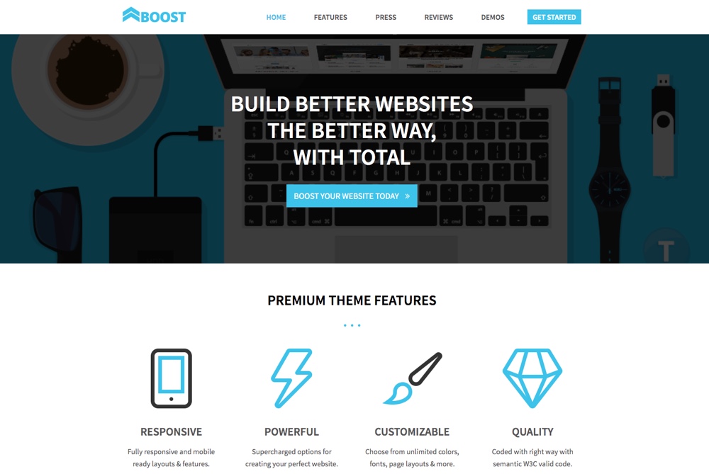 Total WordPress Theme: Boost Marketing Demo