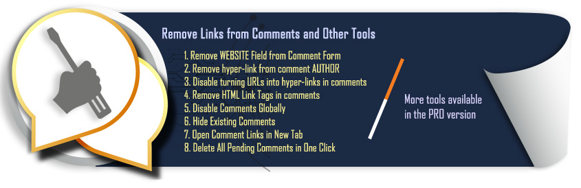 Comment Link Remove and Other Comment Tools