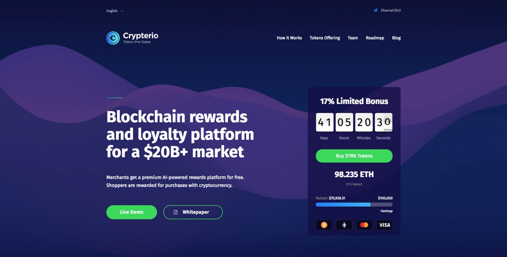 Crypterio - ICO and Cryptocurrency WordPress Theme