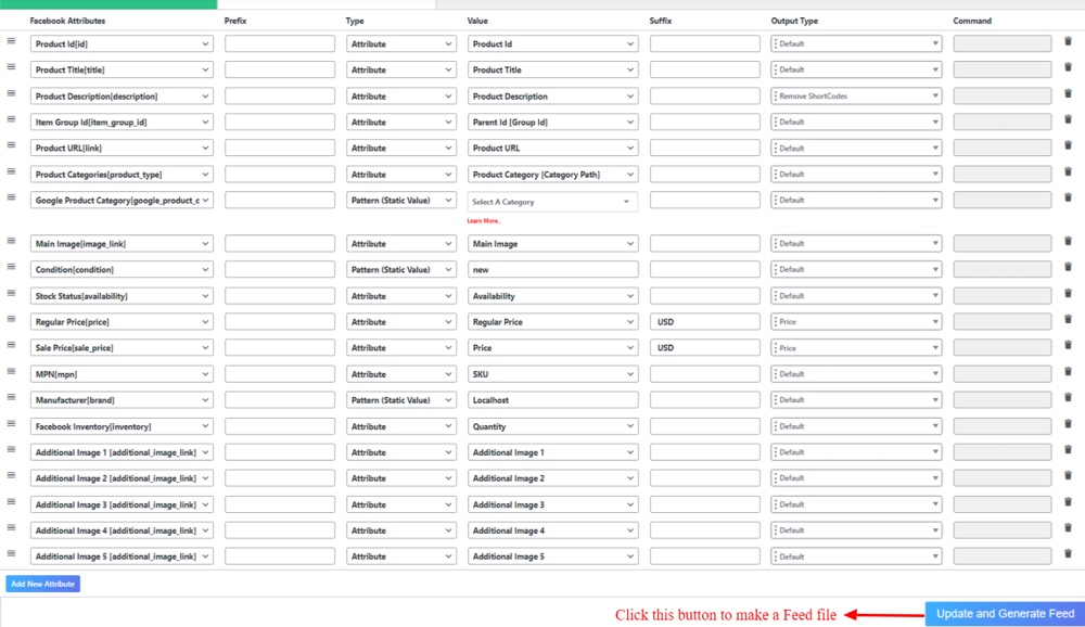 Configuring the Feed File