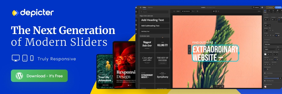 Depicter Slider WordPress plugin