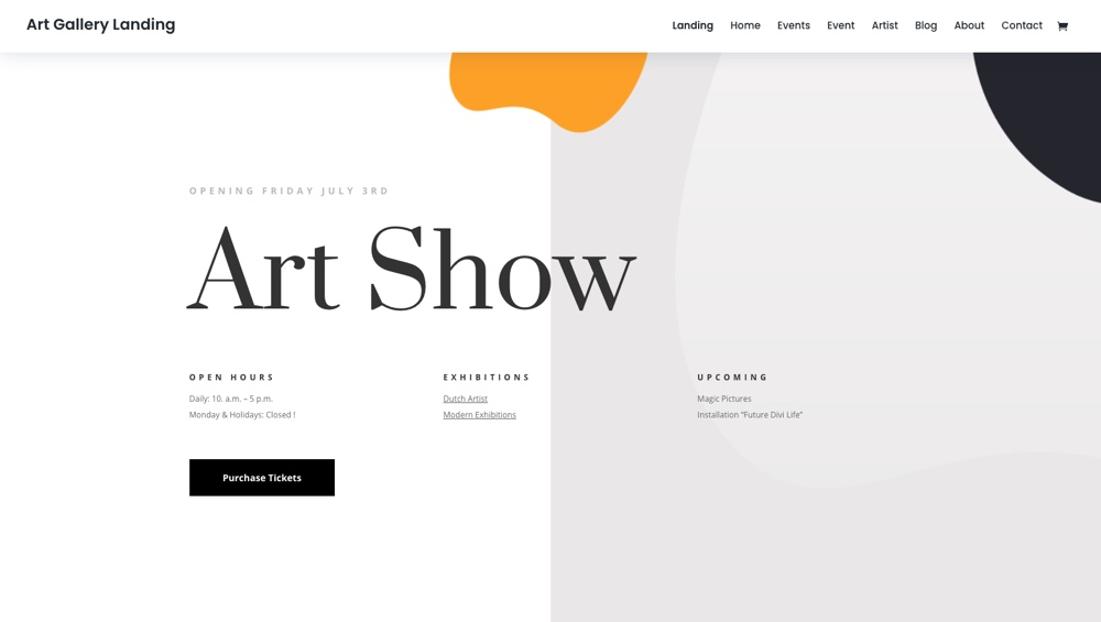 Divi WordPress Theme for Artists