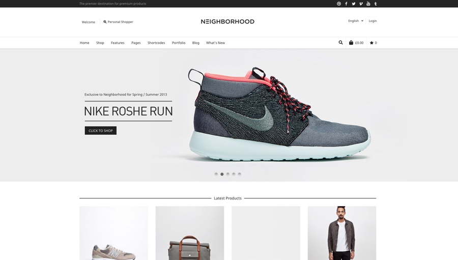 Neighborhood E-Commerce WordPress Theme