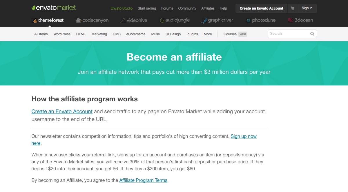 Envato Affiliate Program