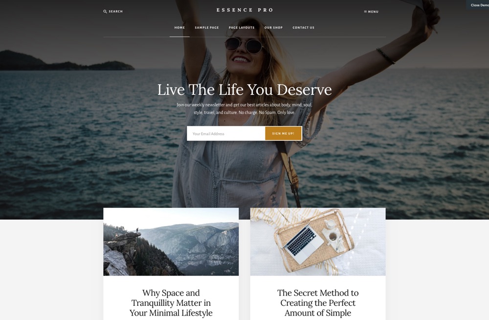 Essence Pro Blog WordPress Theme