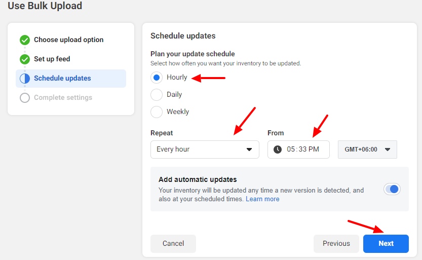 set up an interval time