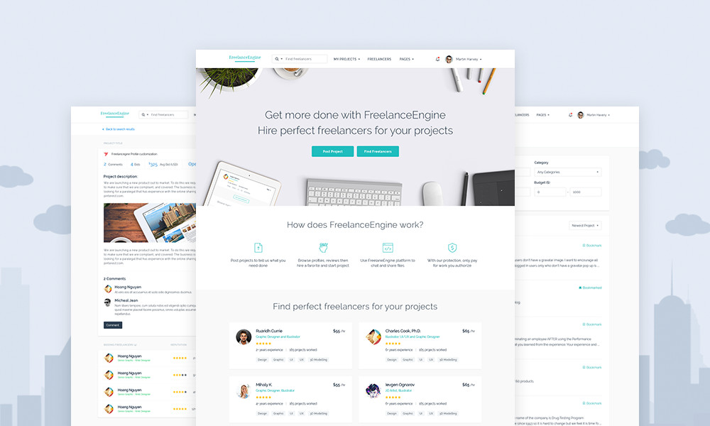 Best WordPress themes: FreelanceEngine WordPress Theme