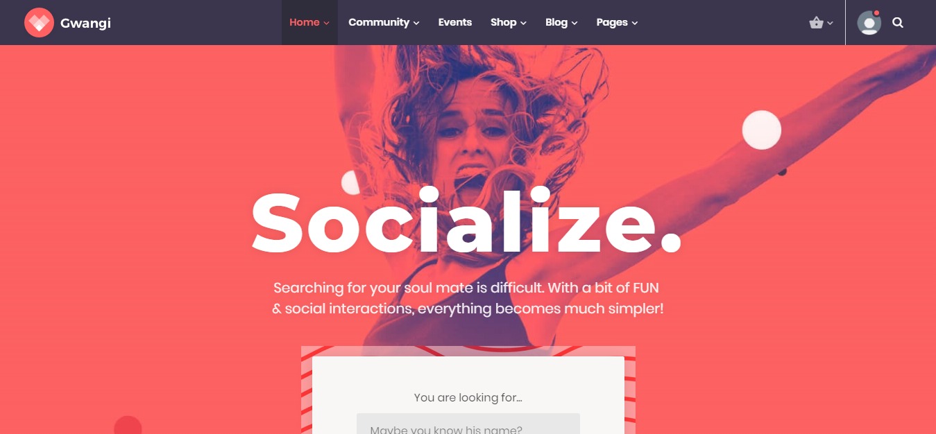 Gwangi dating and matchmaking community WordPress themes