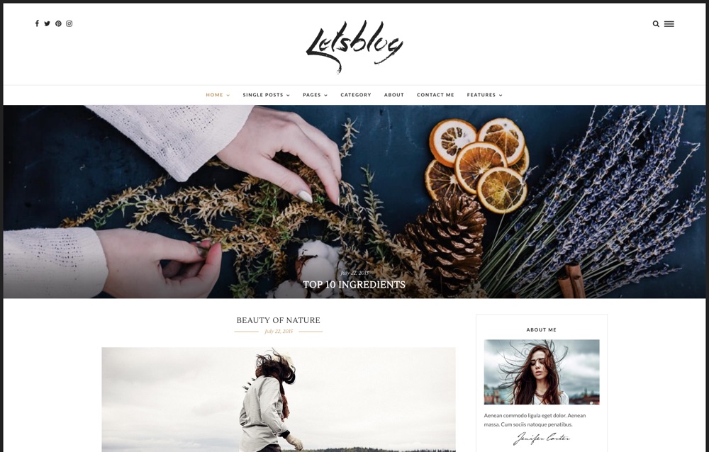 Let's Blog WordPress Theme