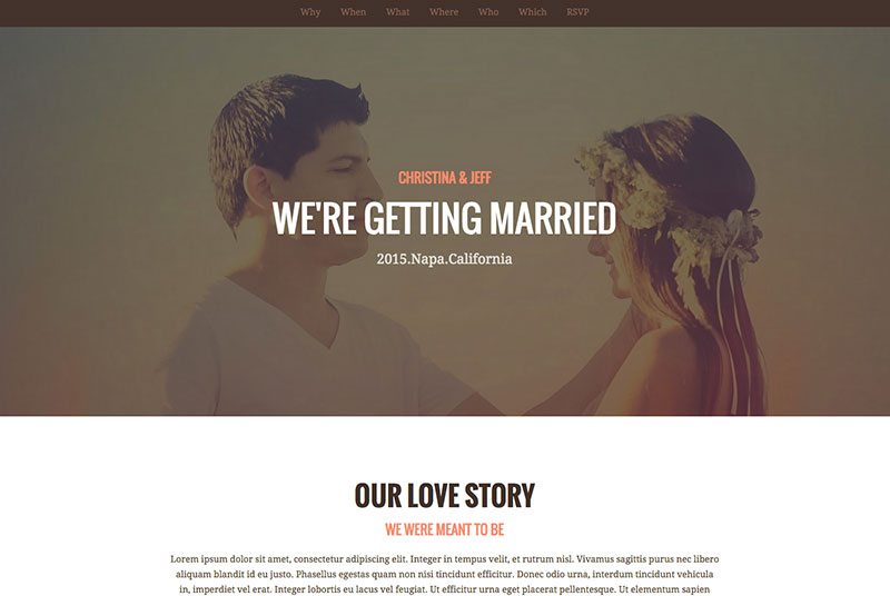 married wedding wordpress theme