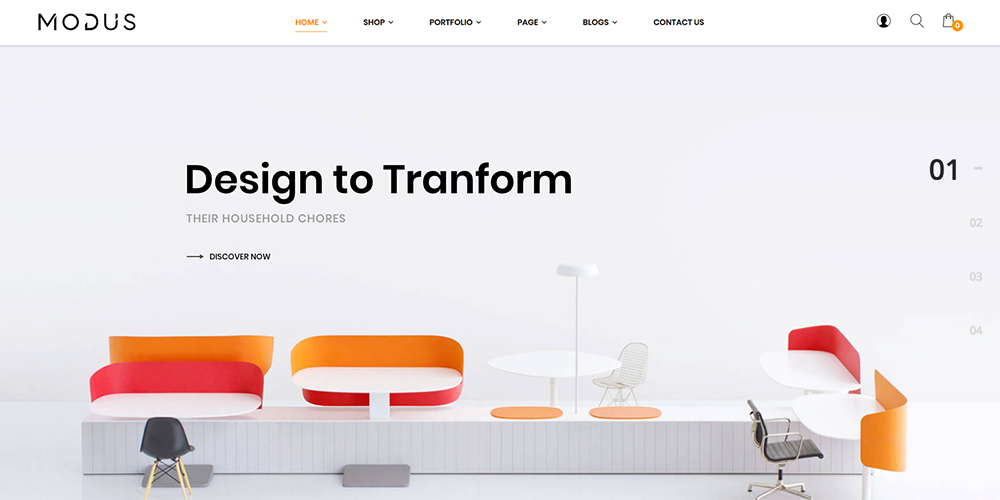 Modus Modern Furniture WooCommerce Theme