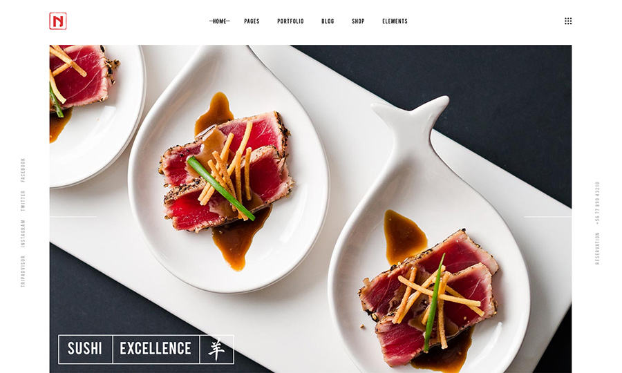 Nigiri Modern Restaurant WordPress Theme