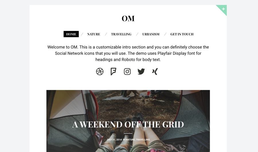 OM Modern Blogging WordPress Theme