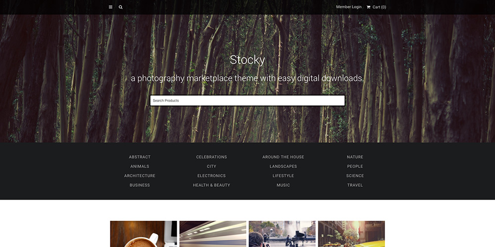 Stocky - A Stock Photography Marketplace Theme