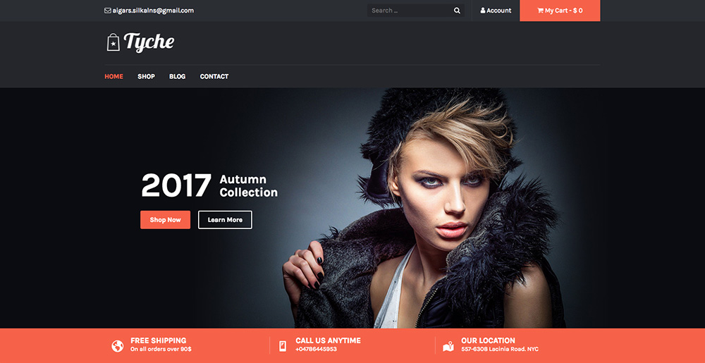 Tyche Free eCommerce WordPress Theme