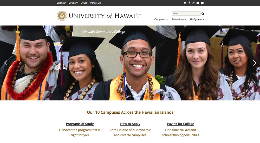 University of Hawaii website