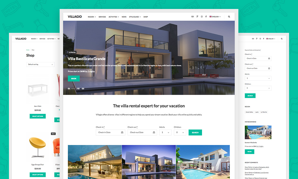 Villagio Vacation Rental & Hospitality WordPress Theme