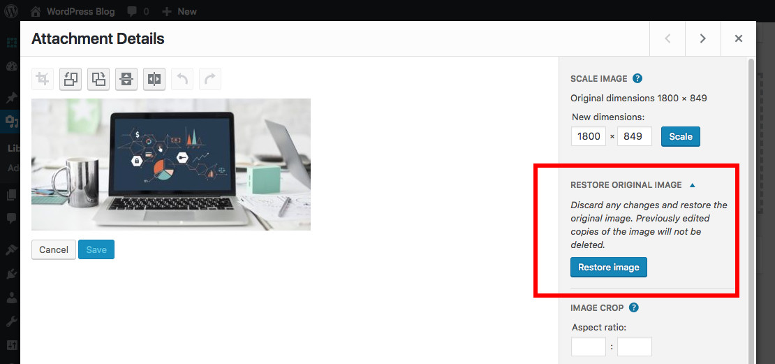 WordPress Restore Original Image