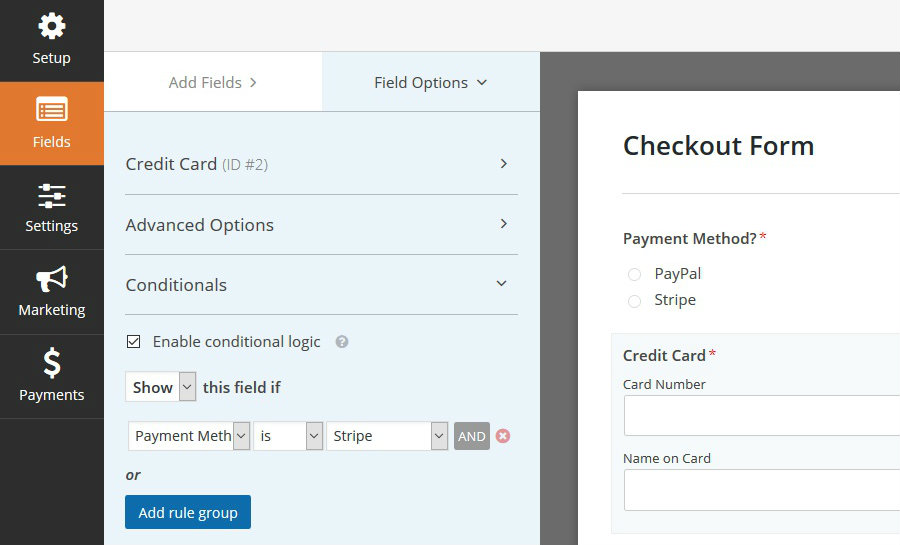 WPForms Conditional Logic