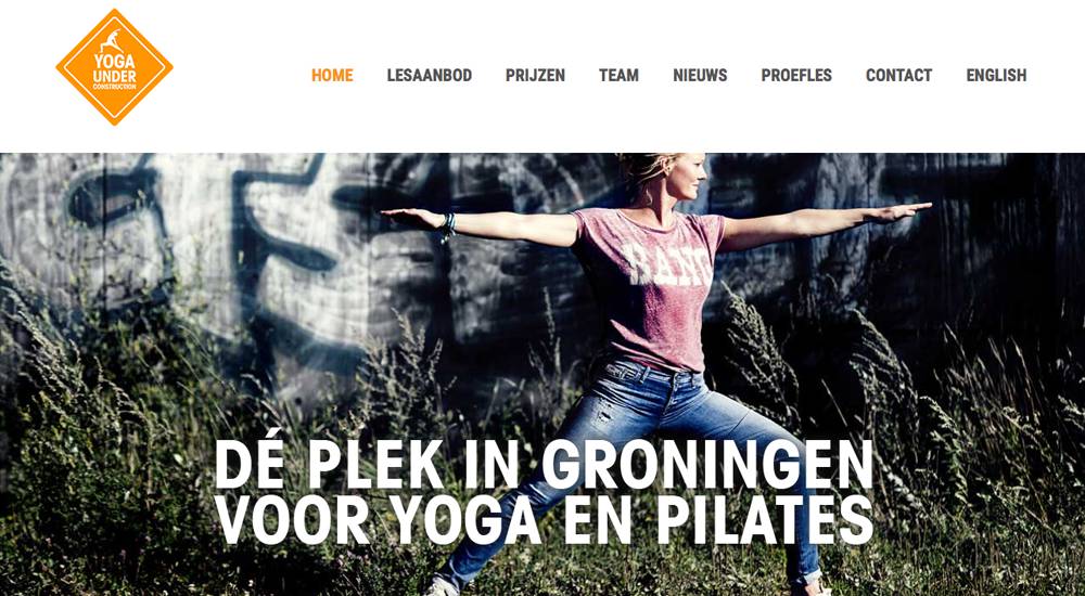 Yoga Under Construction website