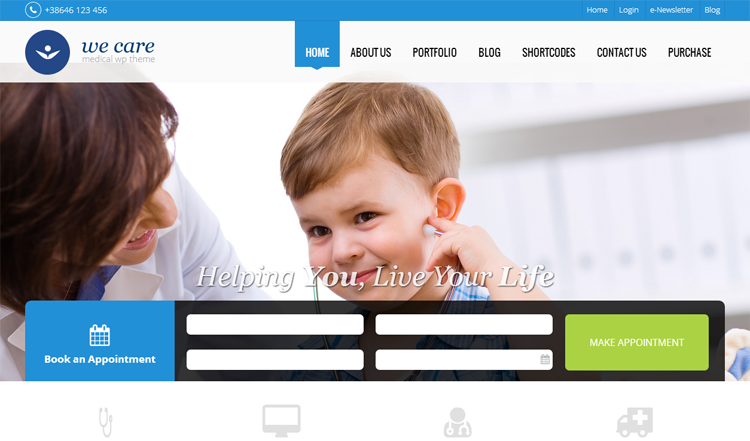 We Care Health & Medical WordPress Theme