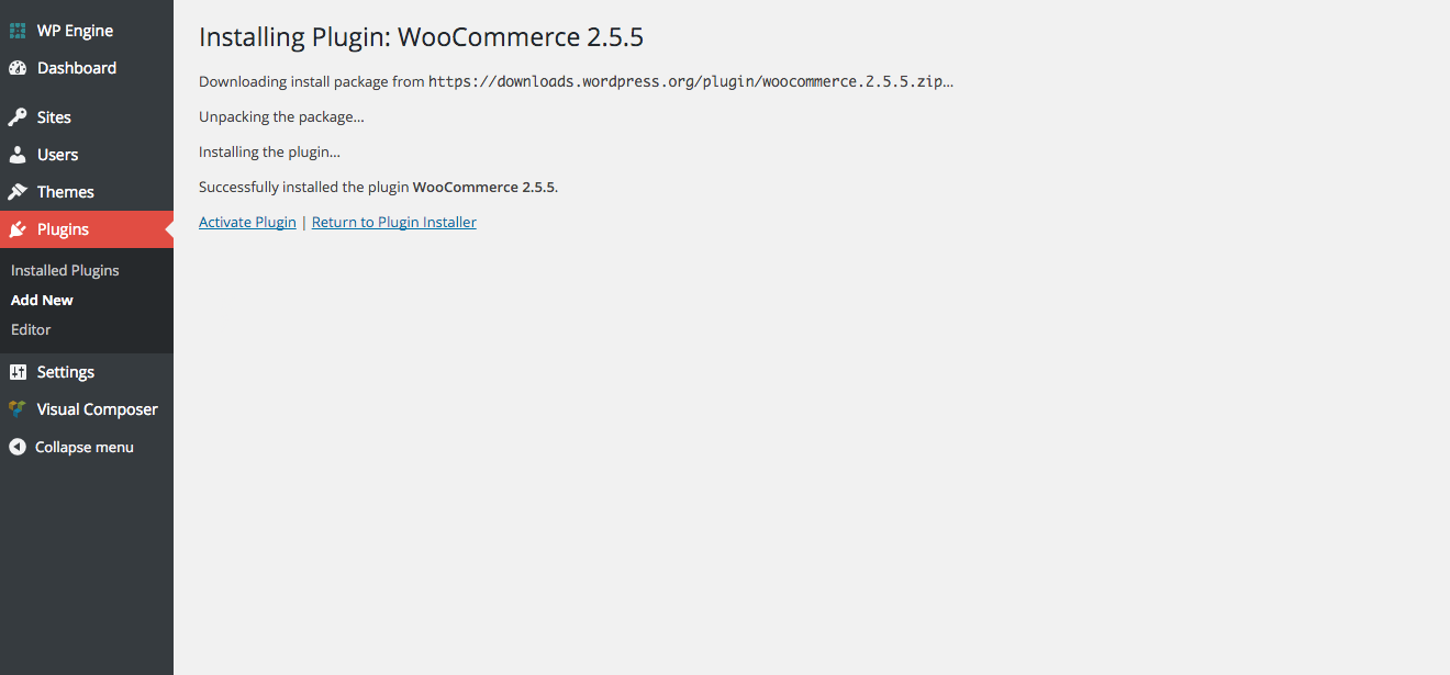 Activate WooCommerce