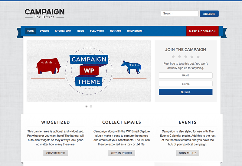 Campaign Charity Political WordPress Theme