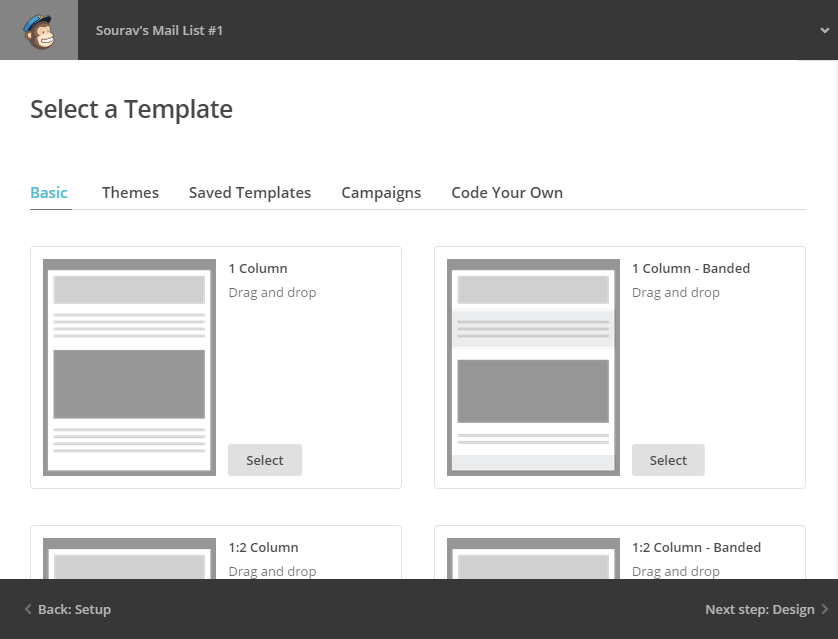 MailChimp Templates Basic Layouts