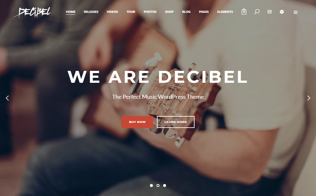 decibel wordpress music theme