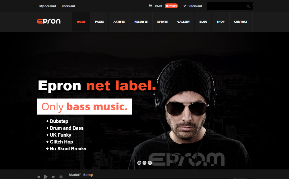 epron wordpress music theme