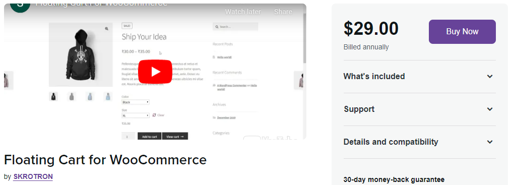 Floating Cart for WooCommerce