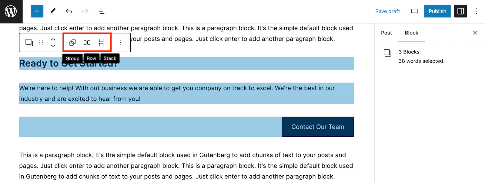 Create a Block Group