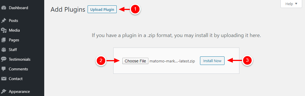 installing matomo marketplace