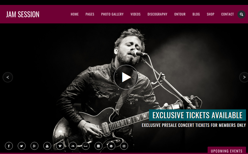 jamsession wordpress music theme