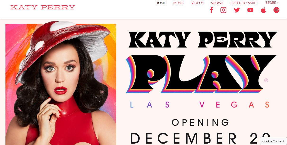 katy perry uses wordpress