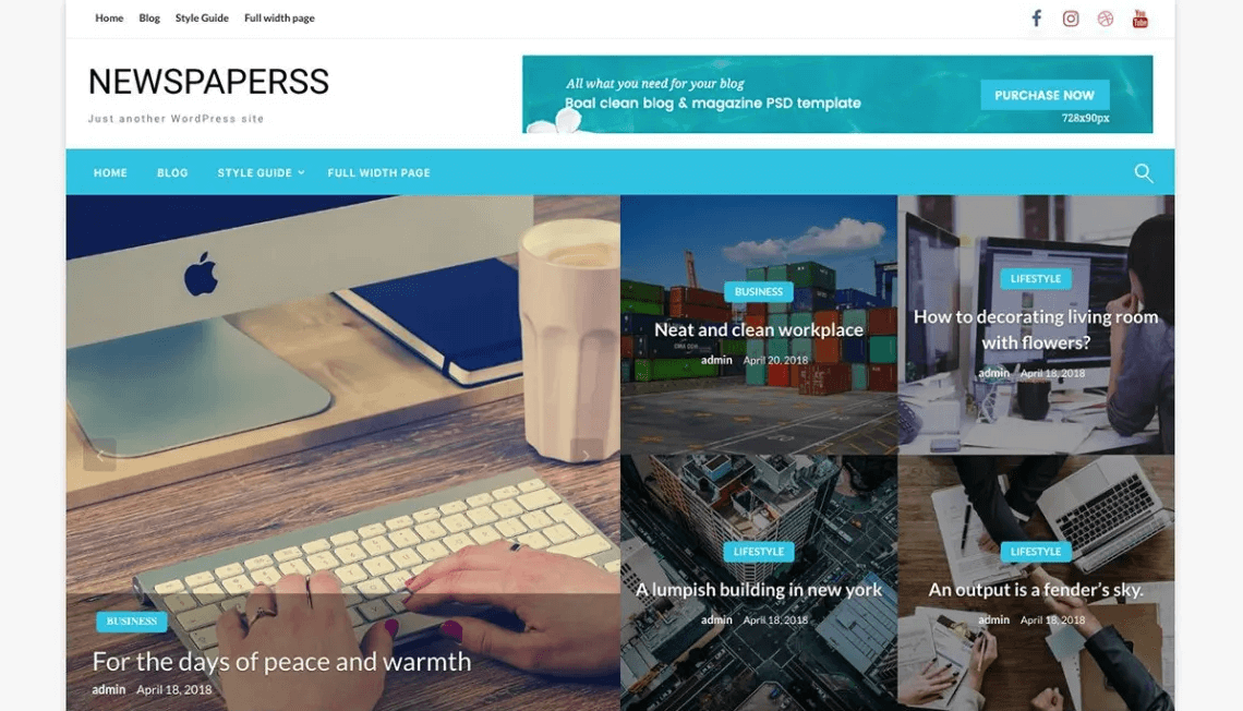 Newspaperss WordPress Theme Sample Demo