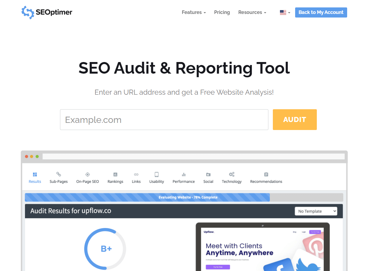 SEOptimer Reporting Tool