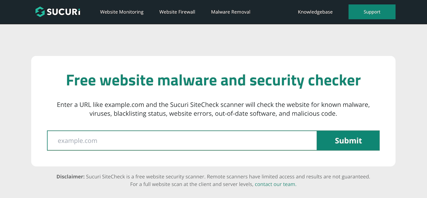 Sucuri Free Site Check