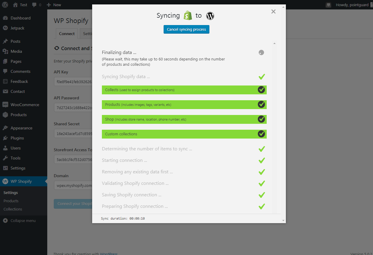 ShopWP sync