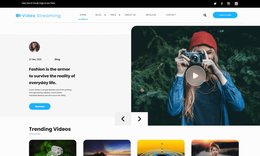 Video Streaming Free Theme