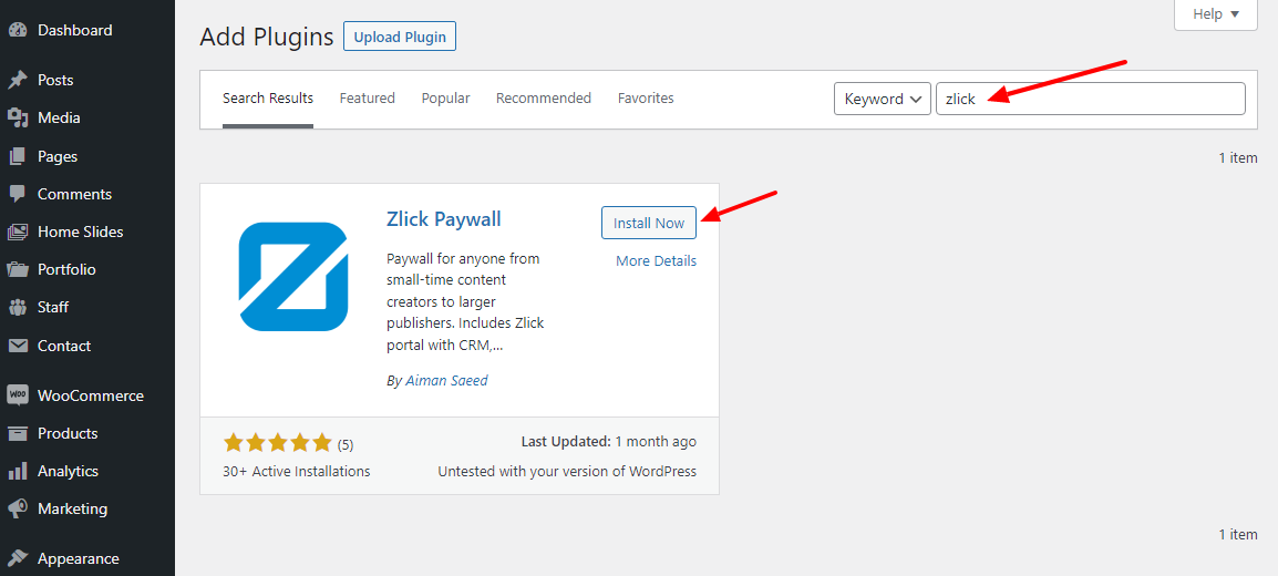 zlick paywall plugin install