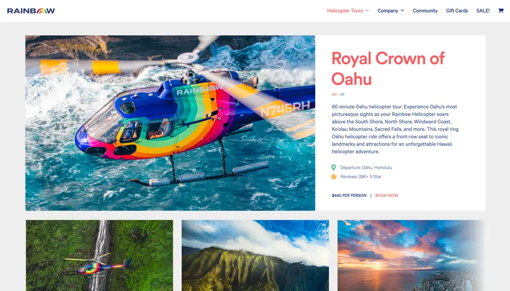 Rainbow Helicopters website