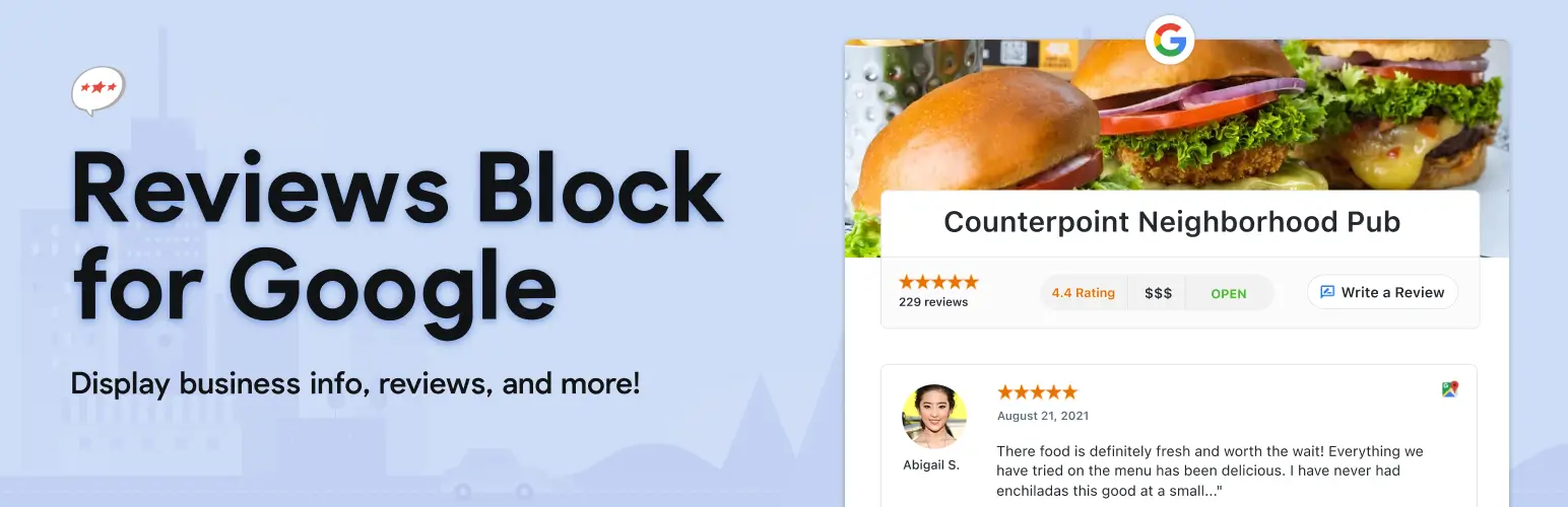 Reviews Block for Google